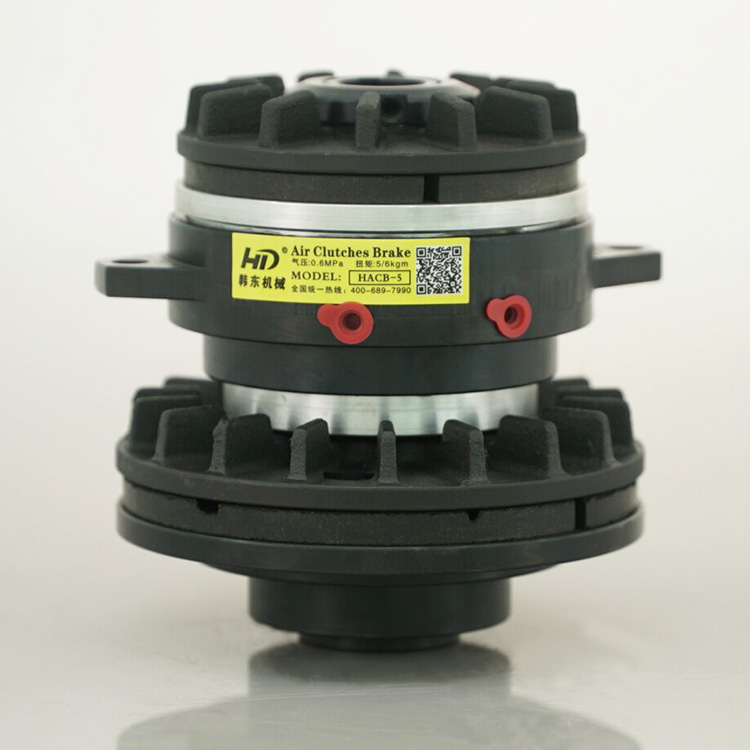 Pneumatic shaft clutch and brake unit